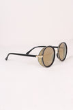 Round Mirrored Glitter Sunglasses