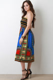 Dashiki Print Smock Tube Dress