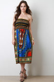 Dashiki Print Smock Tube Dress