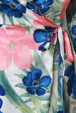 Kimono Sleeves Floral Wrap Maxi Dress