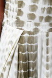 Tie Dye Back Lace-Up Slit Palazzo Jumpsuit