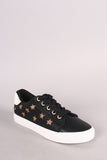 Glitter Stars Accent Lace Up Sneaker