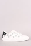 Glitter Stars Accent Lace Up Sneaker