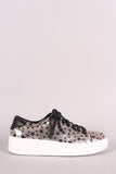 Metallic Stars Accent Lace Up Sneaker