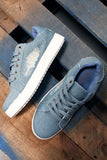 Bamboo Distressed Denim Lace Up Sneaker