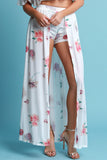 Sheer Mesh Floral Maxi Skirt