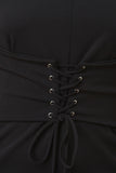 Front Corset Lace Up Tube Dress