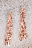 Polished Chain Tassel Earrings