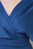 V-Neck Kimono Sleeve Mermaid Flare Maxi Dress