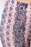 Jersey Knit Bohemian Print High Waisted Flare Pants
