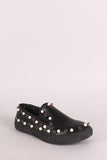 Liliana Faux Pearls Embellished Slip-On Sneaker