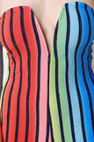 Sweetheart Rainbow Striped Jumpsuit