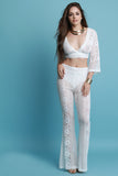 Textured Lace Deep-V Two Piece Set