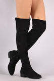Bamboo Suede Almond Toe Over-The-Knee Riding Boots