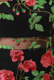 Embroidered Floral Mesh Sleeveless Midi Dress