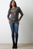 French Terry Camouflage Queen Long Sleeve Top