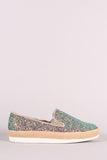 Bamboo Encrusted Glittery Slip-On Loafers