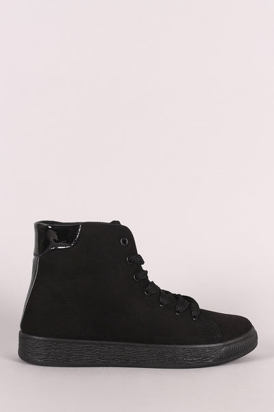 Bamboo Suede Lace-Up High Top Sneaker