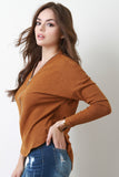 Sweater Ribbed Knit Long Sleeve Top