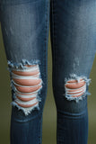 High Low Frayed Hem Distressed Denim Jeans