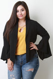 Open Front Bell Sleeve Cardigan