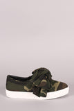 Camouflage Oversized Bow Slip-On Sneaker