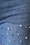 Pearls With Studs Denim Jeans