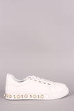 Qupid Faux Pearl Embellished Low Top Sneaker