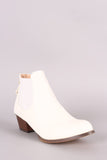 Elastic Gore Block Heeled Chelsea Ankle Boots