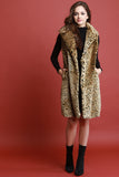 Faux Cheetah Fur Longline Vest