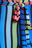 Rainbow Striped Self-Tie Jumpsuit