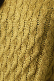 High Slit Cable Knit Midi Dress