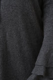 Tiered Ruffled Sweater Knit Longline Cardigan