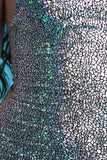 Holographic Texture Bodycon Dress
