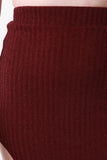 One Shoulder Bishop-Sleeve Crop Top With Slit Maxi Skirt Two Piece Set