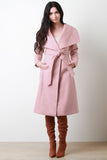 Soft Knit Oversized Lapel Collar Trench Coat