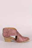 Qupid Distressed Cross Band Western Booties