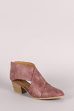 Qupid Distressed Cross Band Western Booties