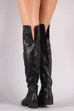 Bamboo Back Slit Over-The-Knee Riding Boots