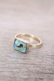 Rectangle Turquoise Stone Ring