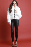 Faux Fur Quilted Collared Jacket