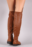 Wild Diva Lounge Studded High-Low Over-The-Knee Riding Boots
