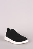 Qupid Stretched Knit Slip On Sneaker