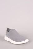 Qupid Stretched Knit Slip On Sneaker
