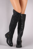 Back Studs And Zipper Trim Riding Boots