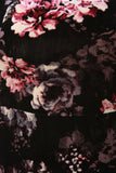 Floral Velvet Bardot Bodycon Midi Dress
