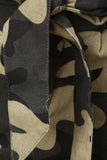 Camouflage Pattern Self Tie Paper Bag Pants