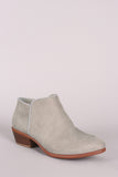 Wild Diva Lounge Suede Round Toe Ankle Booties