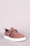 Qupid Elastane Lace-Up Netted Low Top Sneaker