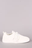 Qupid Elastane Lace-Up Netted Low Top Sneaker